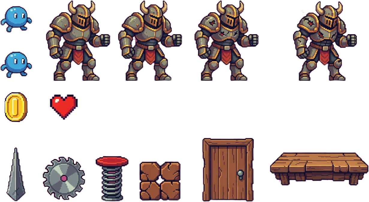 Enemies and Hazards Sprite Sheet