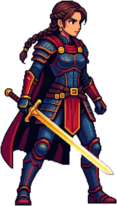 Female Sword Fighter SNES Sprite