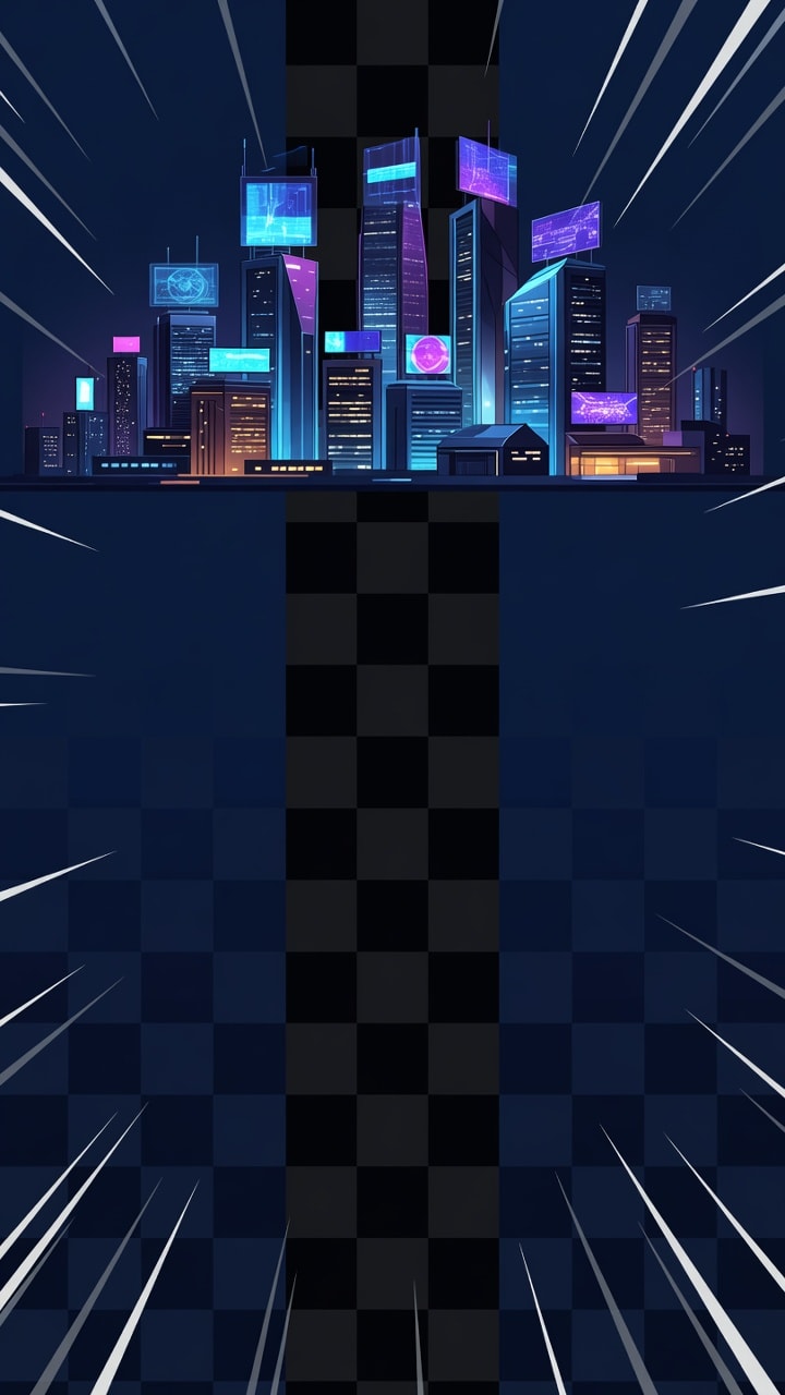 Parallax Layer Mid v2 - Futuristic Buildings