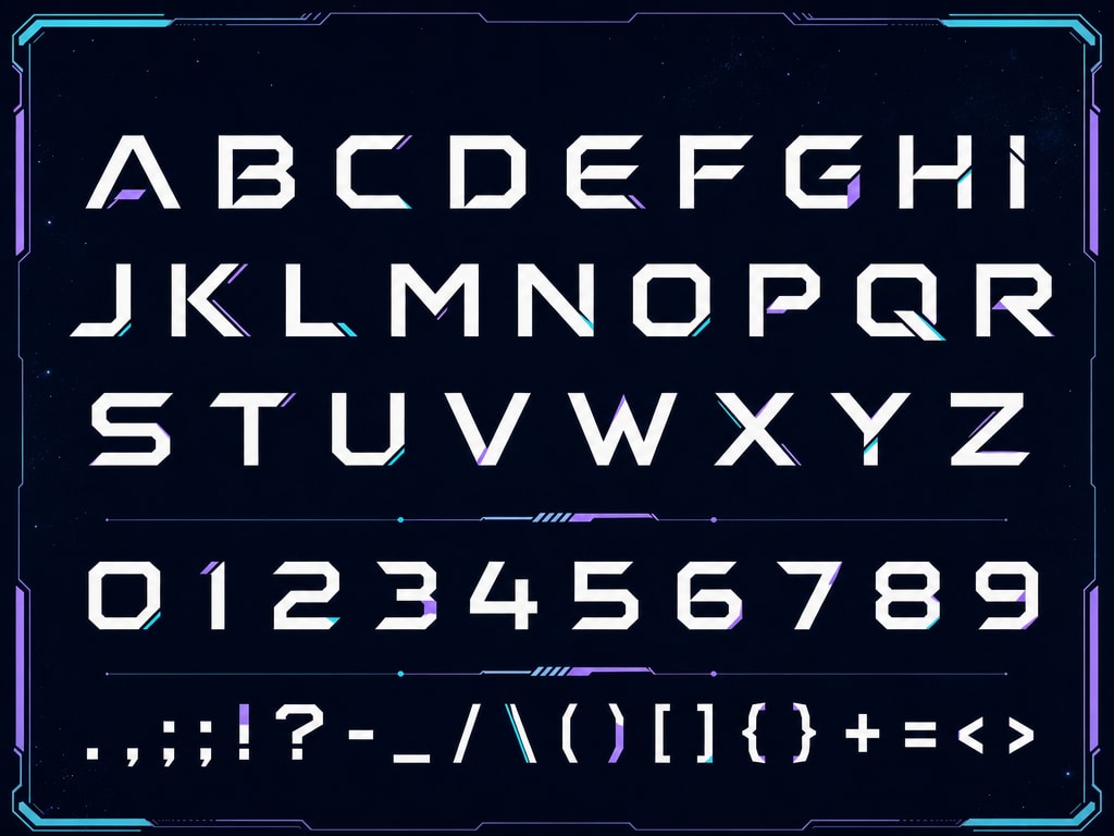 Cosmic Sci-Fi Font Reference