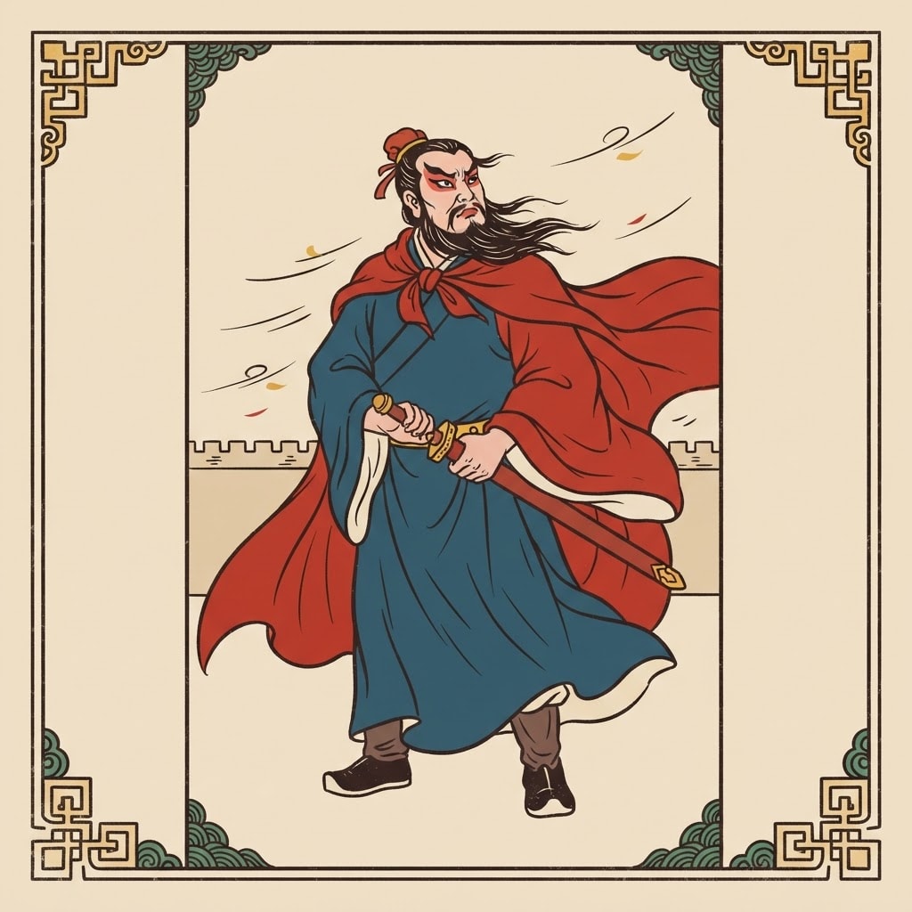 Image: Chinese woodblock New Year print (nianhua) style i