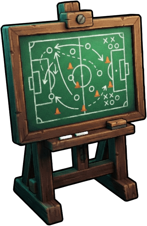 Image: Game UI icon, single object. Green football tactic