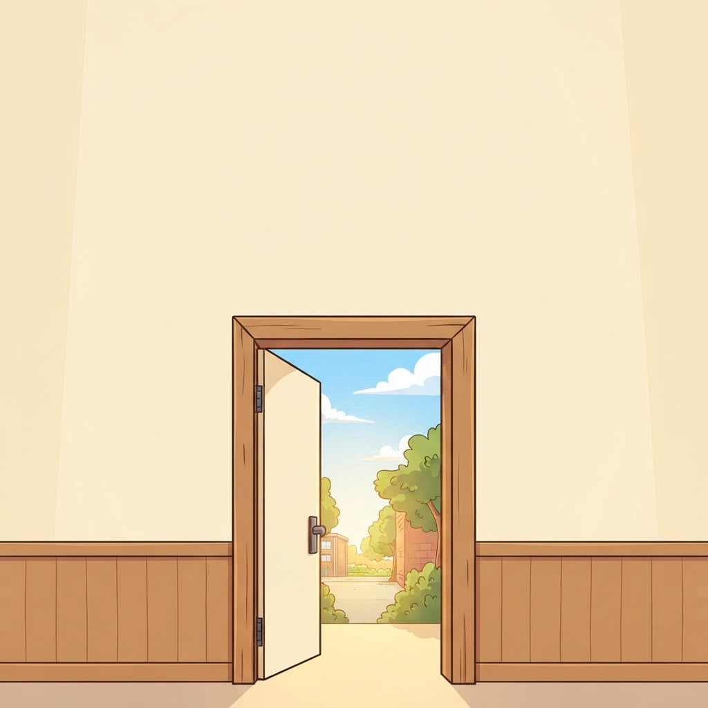 Image: A flat straight-on elevation view of an interior s