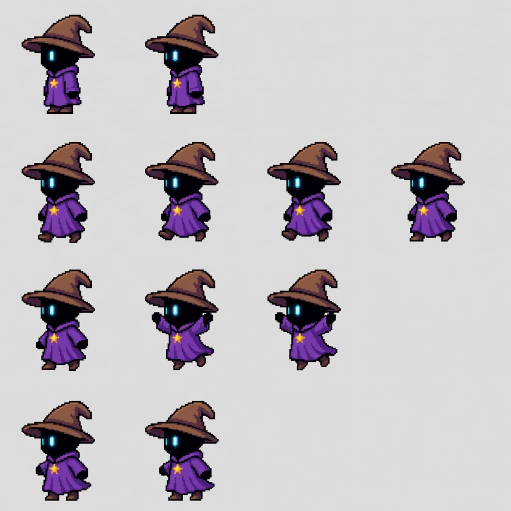 Wizard Player Sprite Sheet