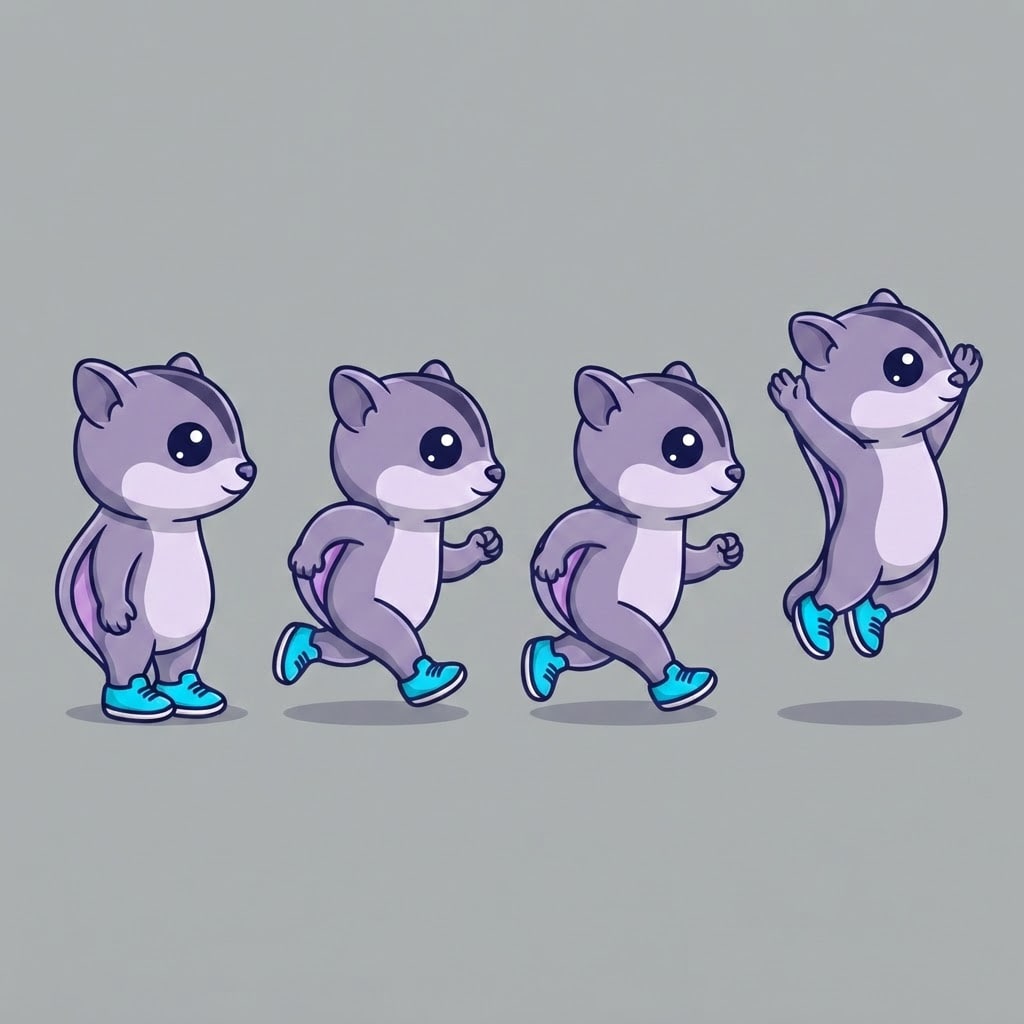Image: Pose sheet of THIS EXACT character. Draw the same