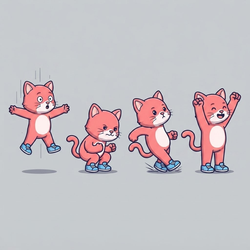 Image: Pose sheet of THIS EXACT character. Draw the same