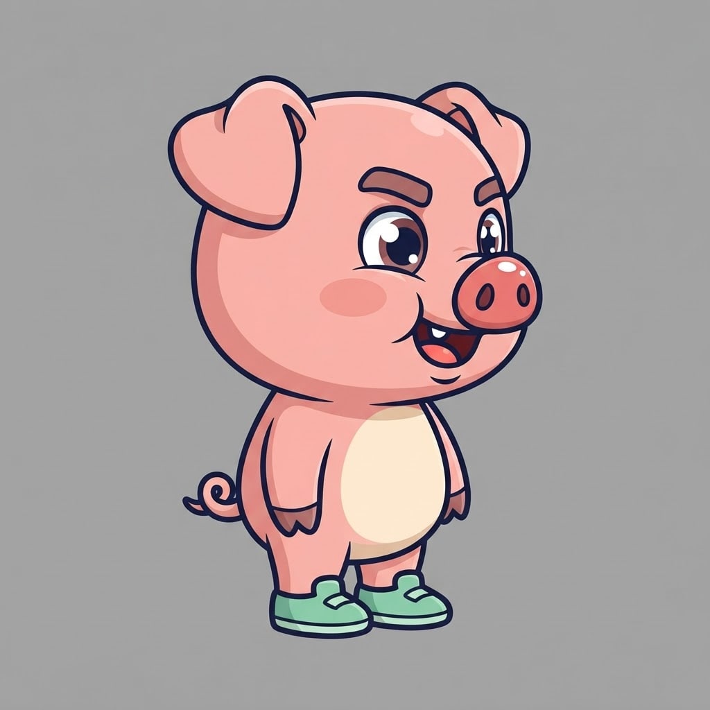 Image: Single 2D platformer mascot character, full body,