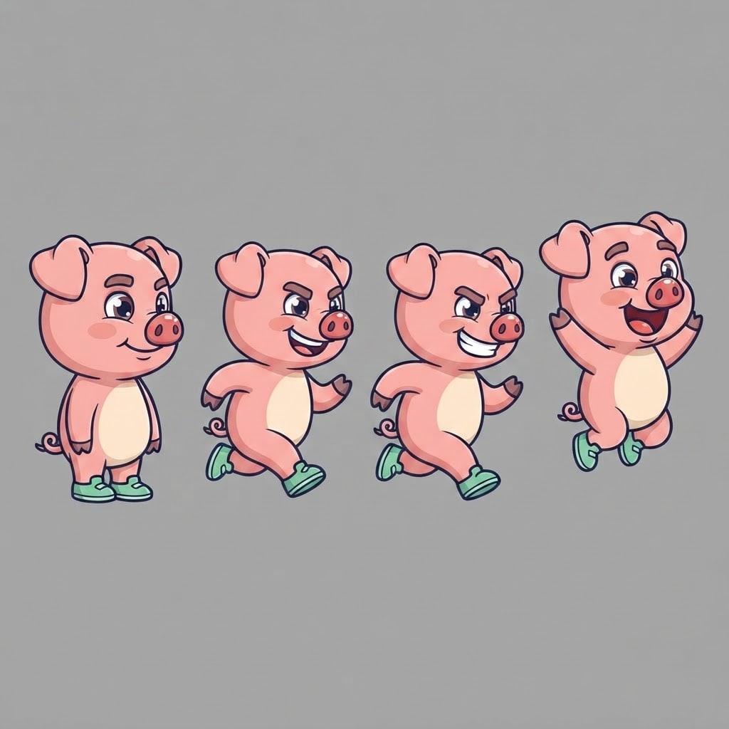 Image: Pose sheet of THIS EXACT character. Draw the same
