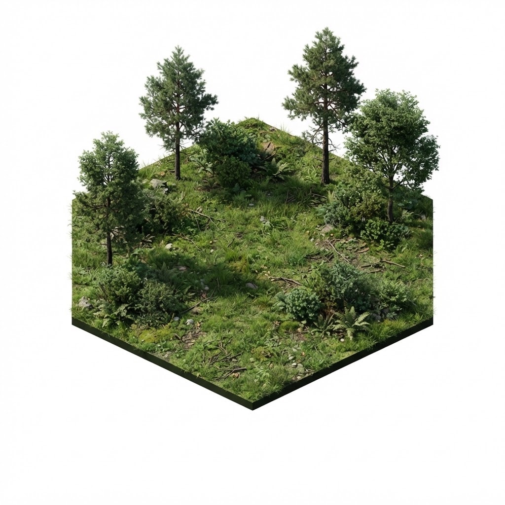 Sparse Forest Map Tile