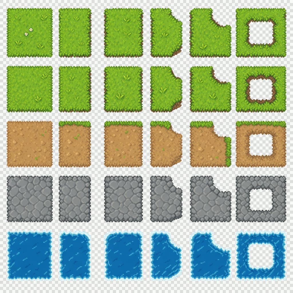Pixel Terrain Tile Sheet