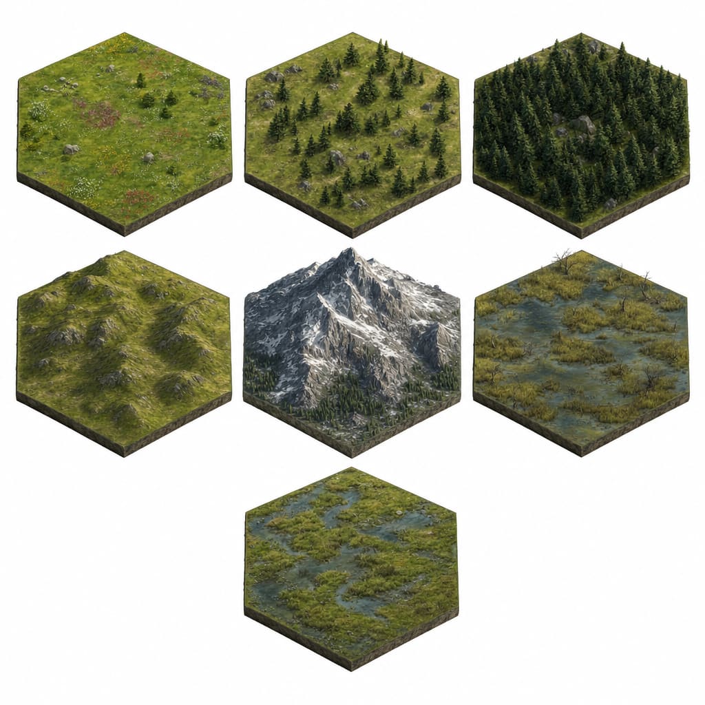 Isometric Hex Terrain Tiles (4)