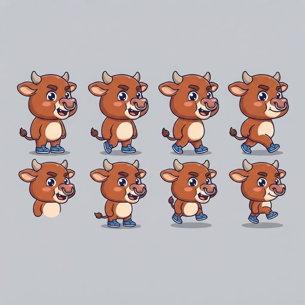 Image: Pose sheet of THIS EXACT character. Draw the same