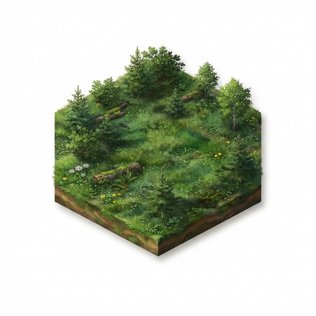 Dense Forest Hex Tile
