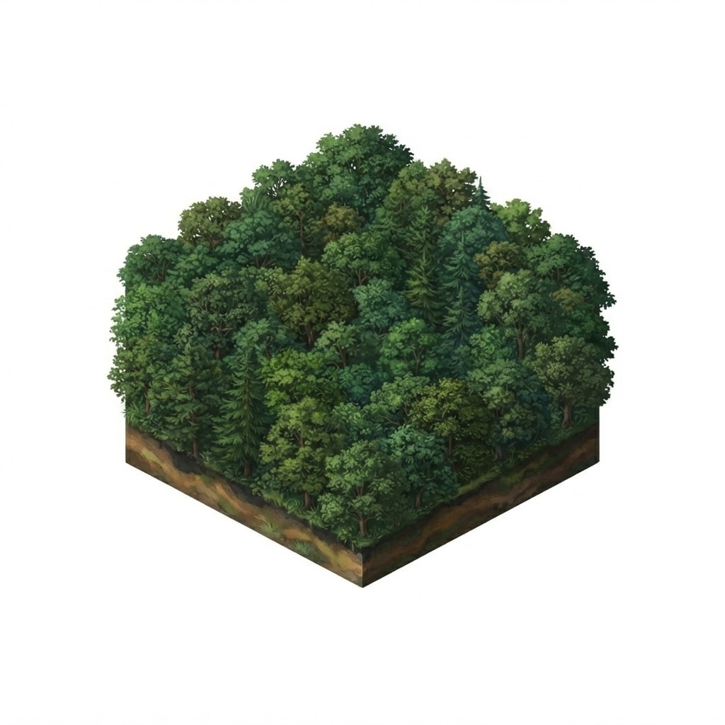 Dense Forest Hex Tile