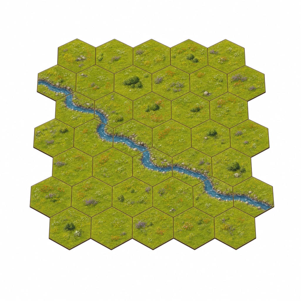 Isometric Meadow River Tiles