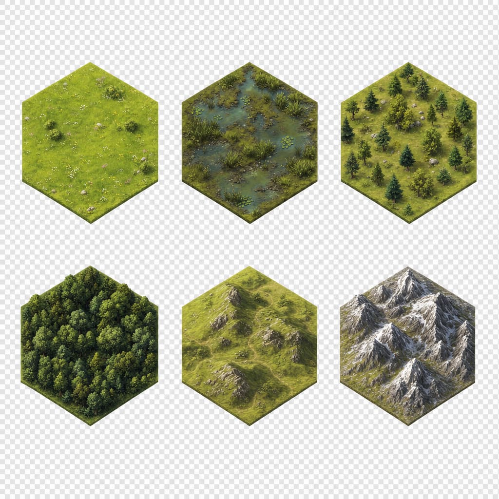 Hex Terrain Tile Sheet