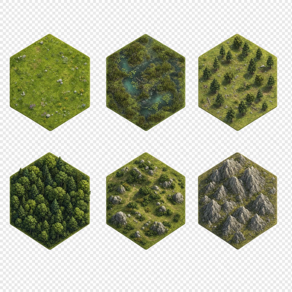 Hexagonal Terrain Tiles