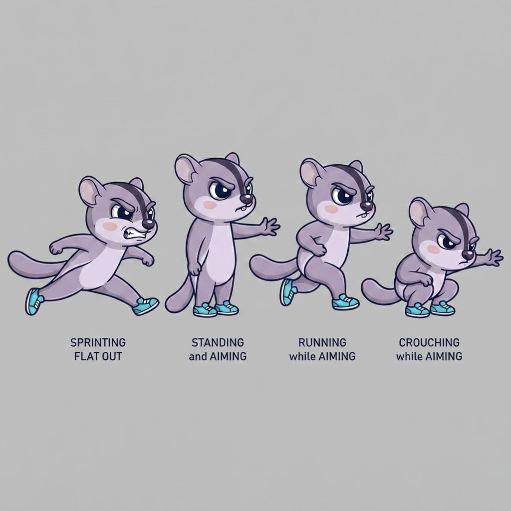 Image: Pose sheet of THIS EXACT character. Draw the same