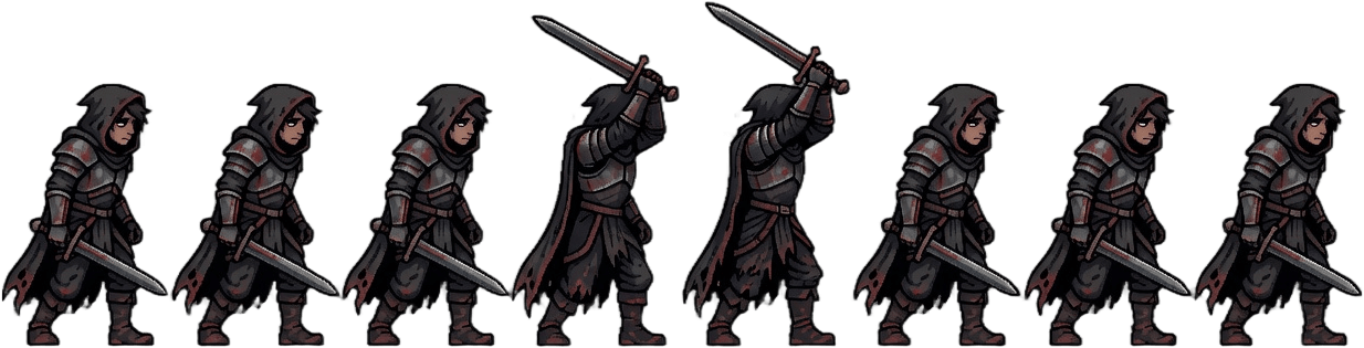 Warden of Ashes - Heavy Attack (8 frames)