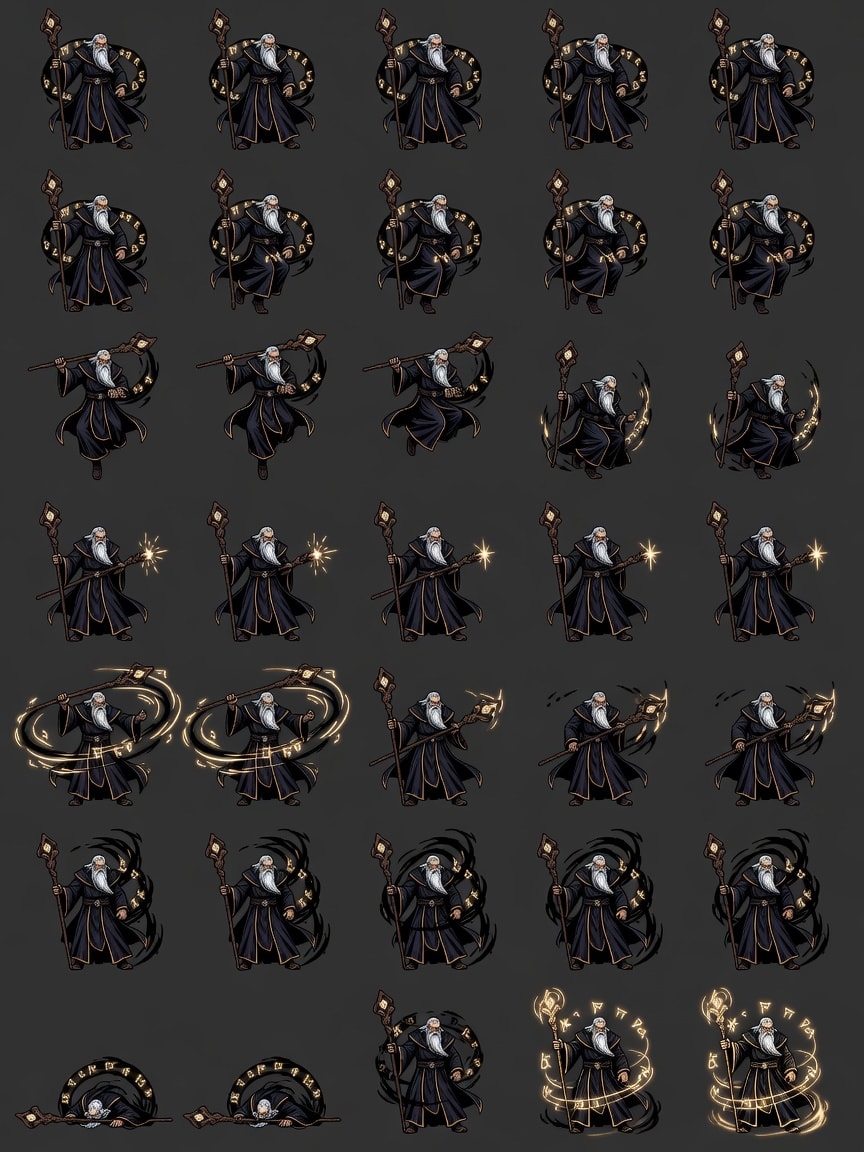 AZAZEL hero sprite sheet