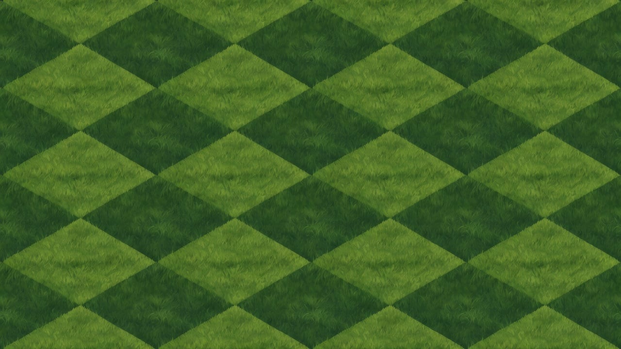 Seamless Isometric Grass Tile