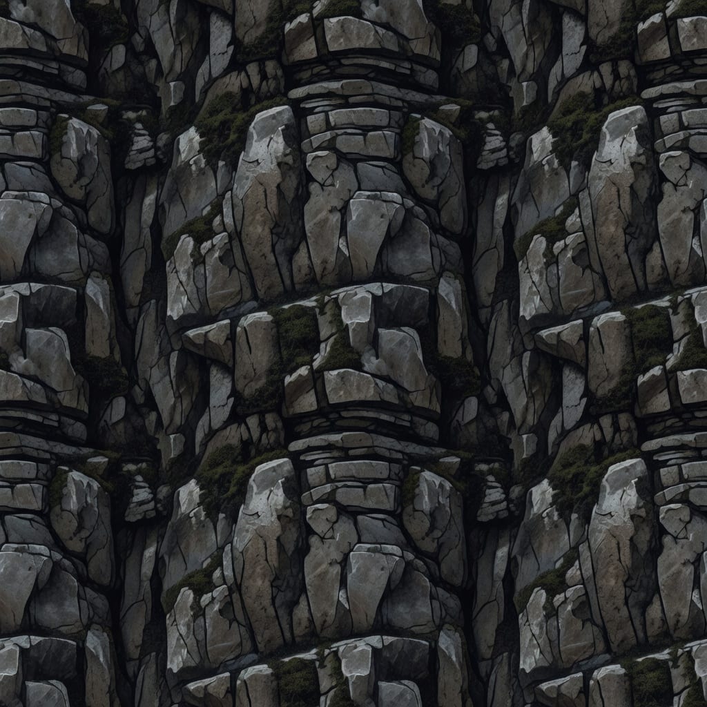 Dark Rocky Cliff Face