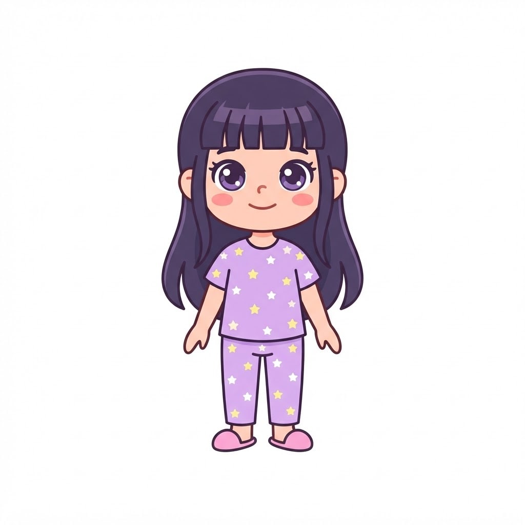 Image: Full body character sprite for a children's dress-