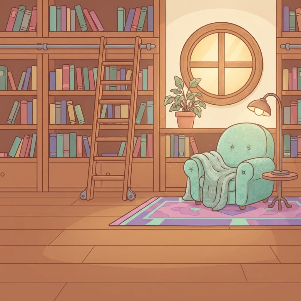 Image: Flat 2D cartoon game background, side view at eye