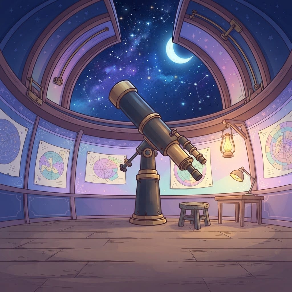 Image: Flat 2D cartoon game background, side view at eye 