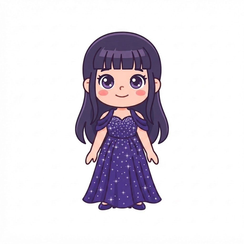 Image: Change ONLY her clothes to an elegant evening dres