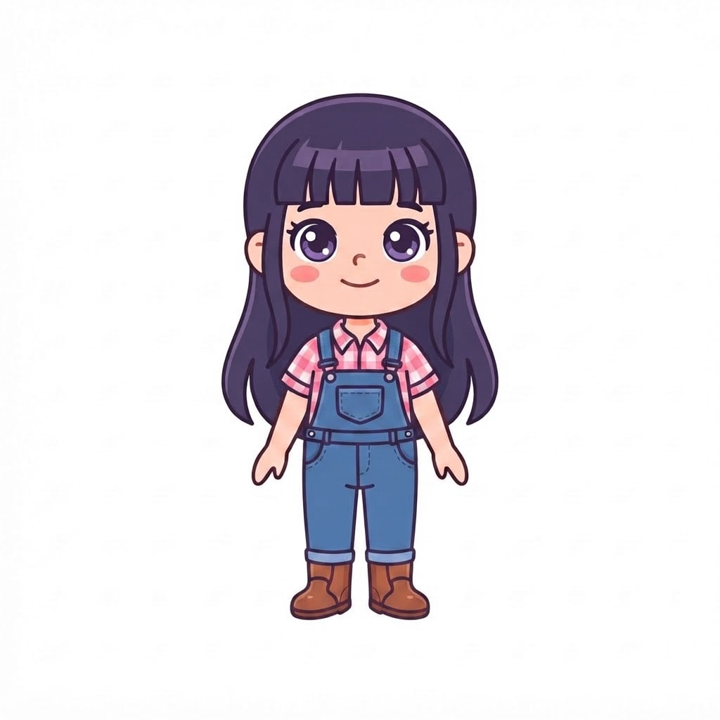 Image: Change ONLY her clothes to a farm outfit: checked