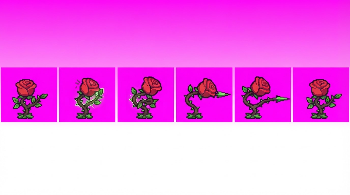 Thorn Rose - 6 Frame Sprite Sheet