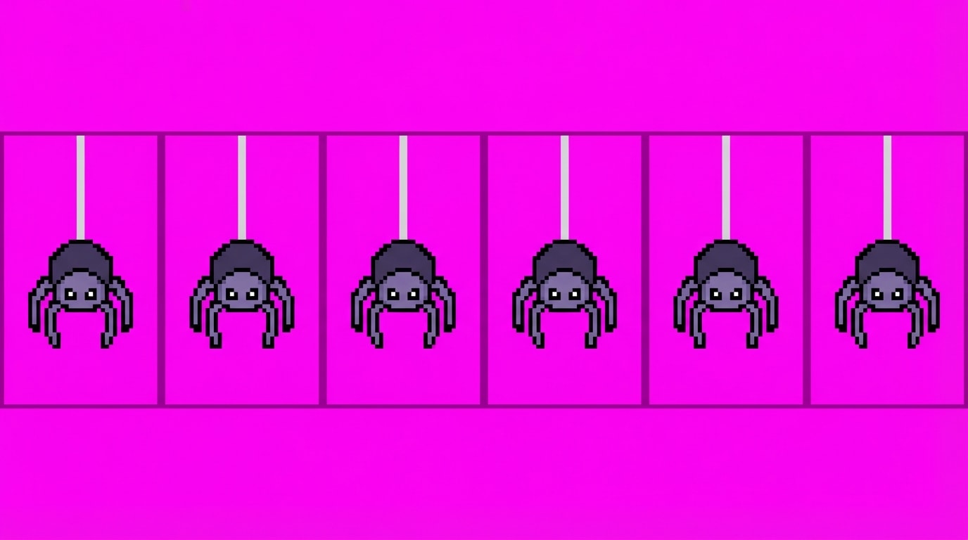 Hanging Spider - 6 Frame Sprite Sheet
