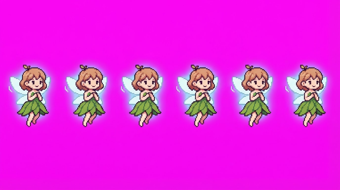 Wind Spirit Fairy - 6 Frame Sprite Sheet