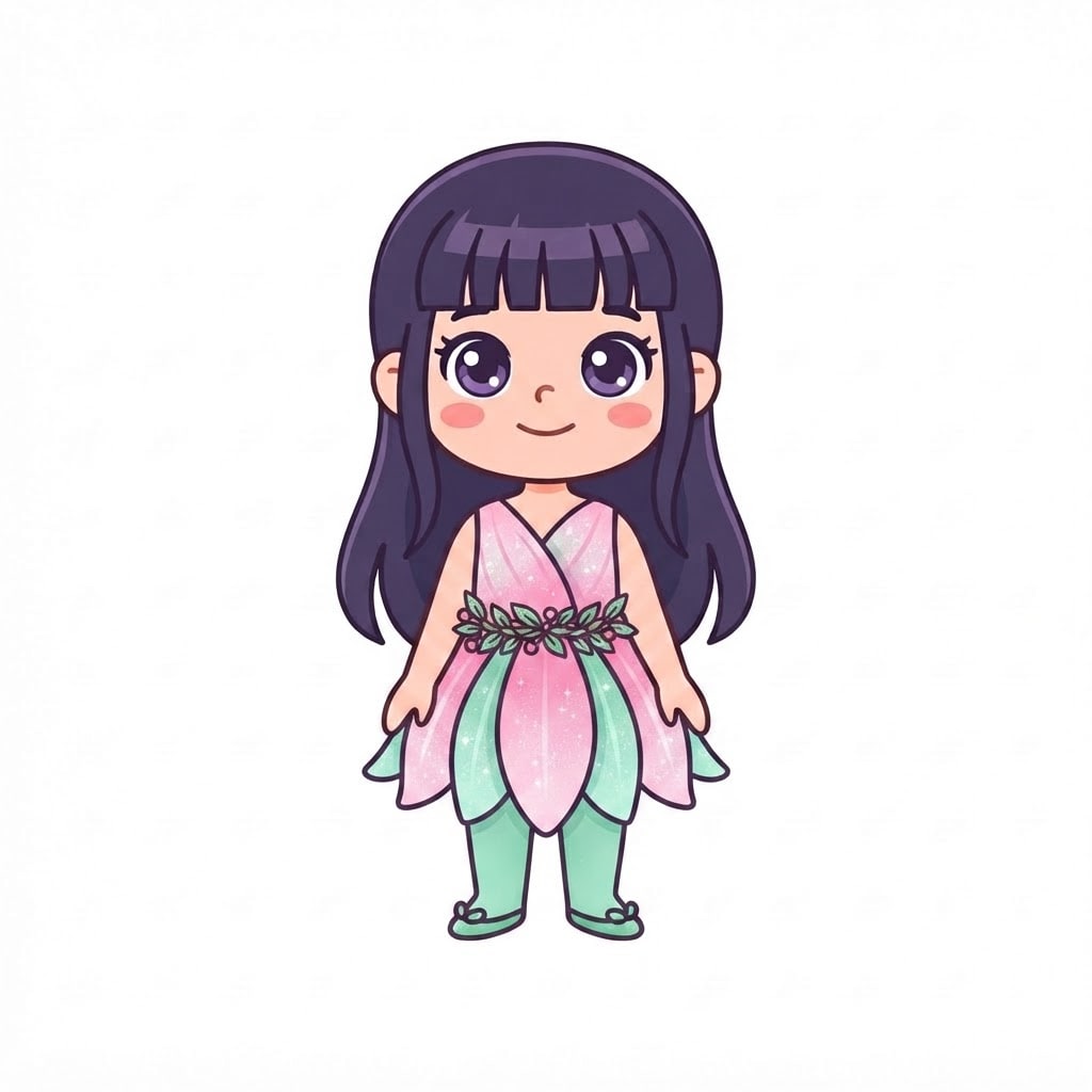 Image: Change ONLY her clothes to a fairy costume: shimme