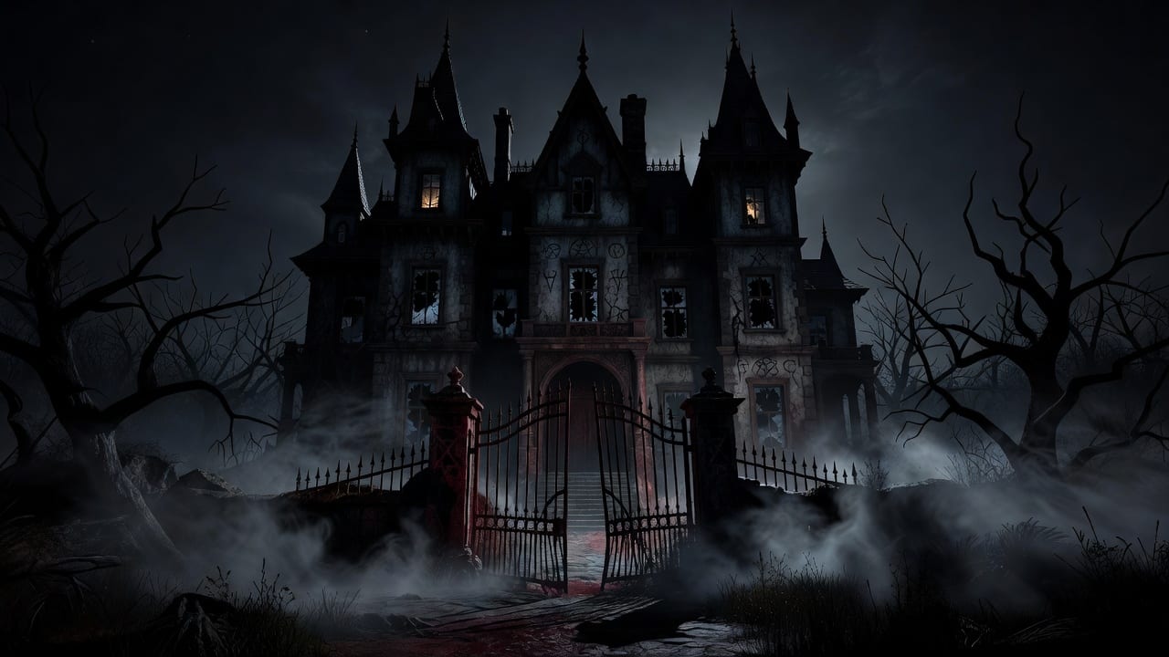 Cursed Mansion Horror Background