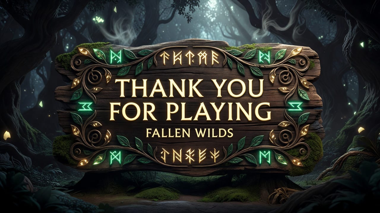 Fallen Wilds Thank You Sign