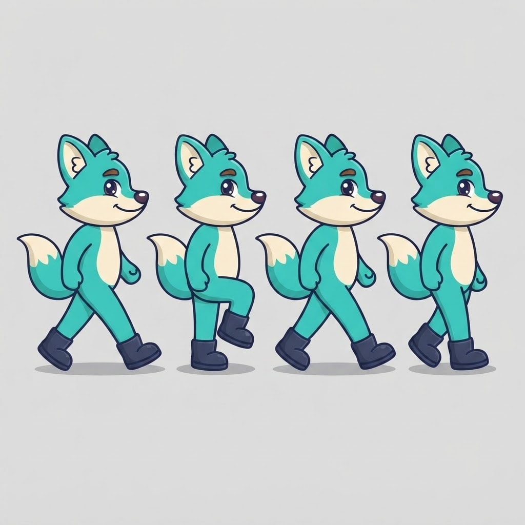 Image: Pose sheet of THIS EXACT character. Draw the same
