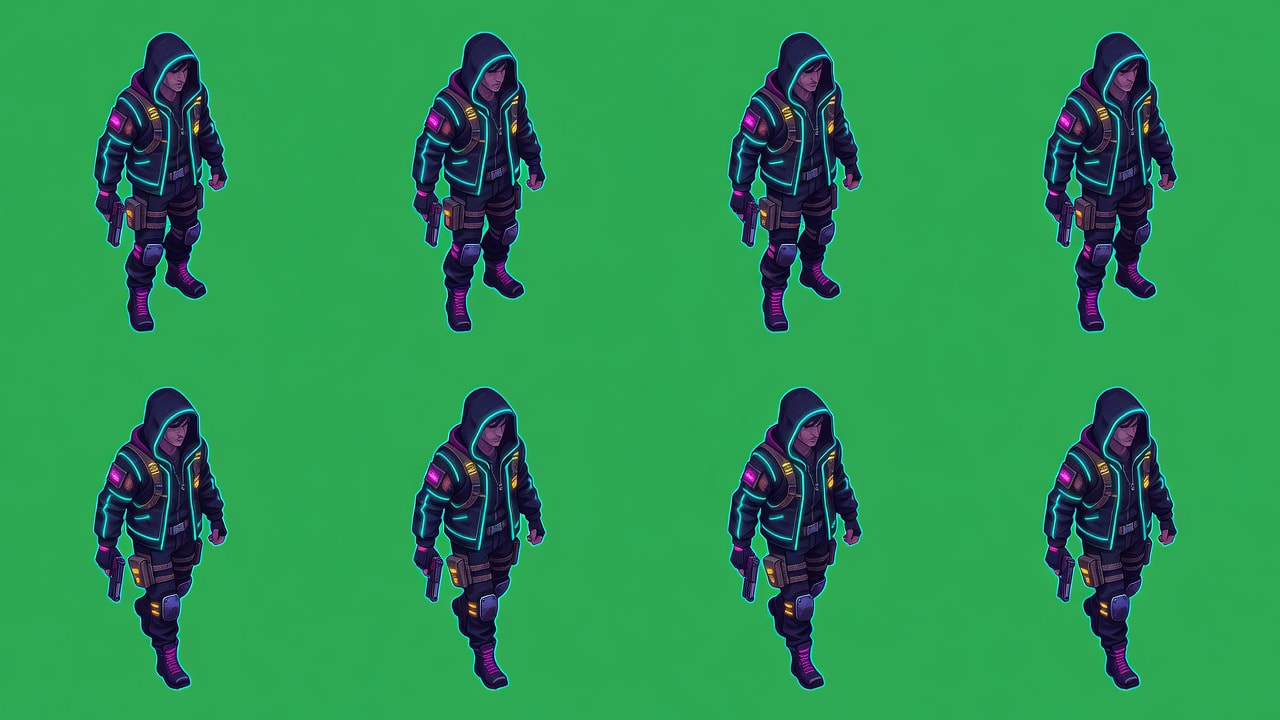 Neon Survivor Player Sheet Green