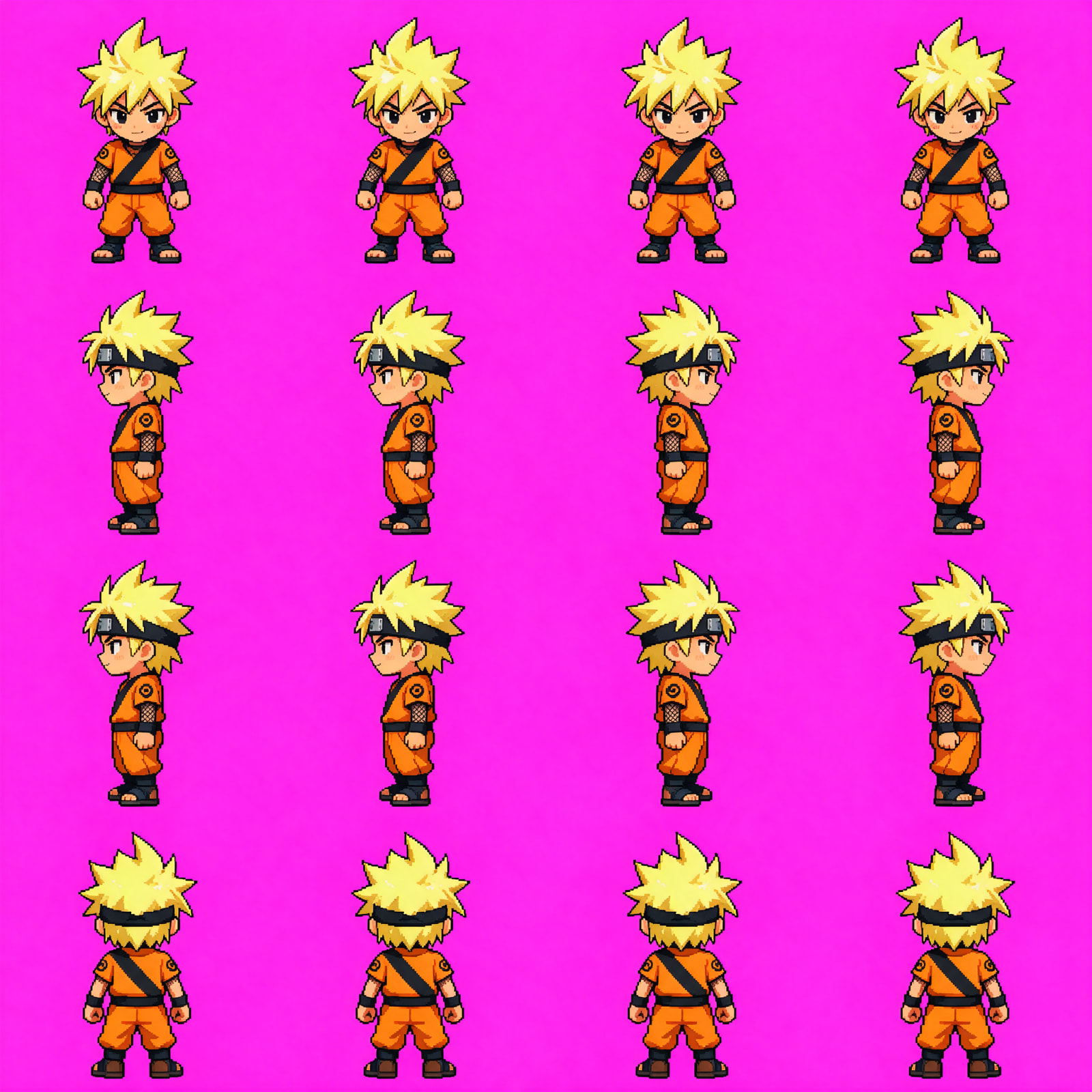 16-bit Ninja Idle Sprite Sheet