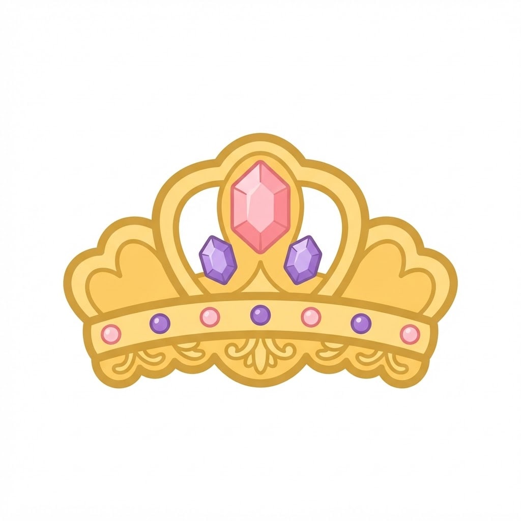Image: Flat 2D cartoon illustration of a single golden pr