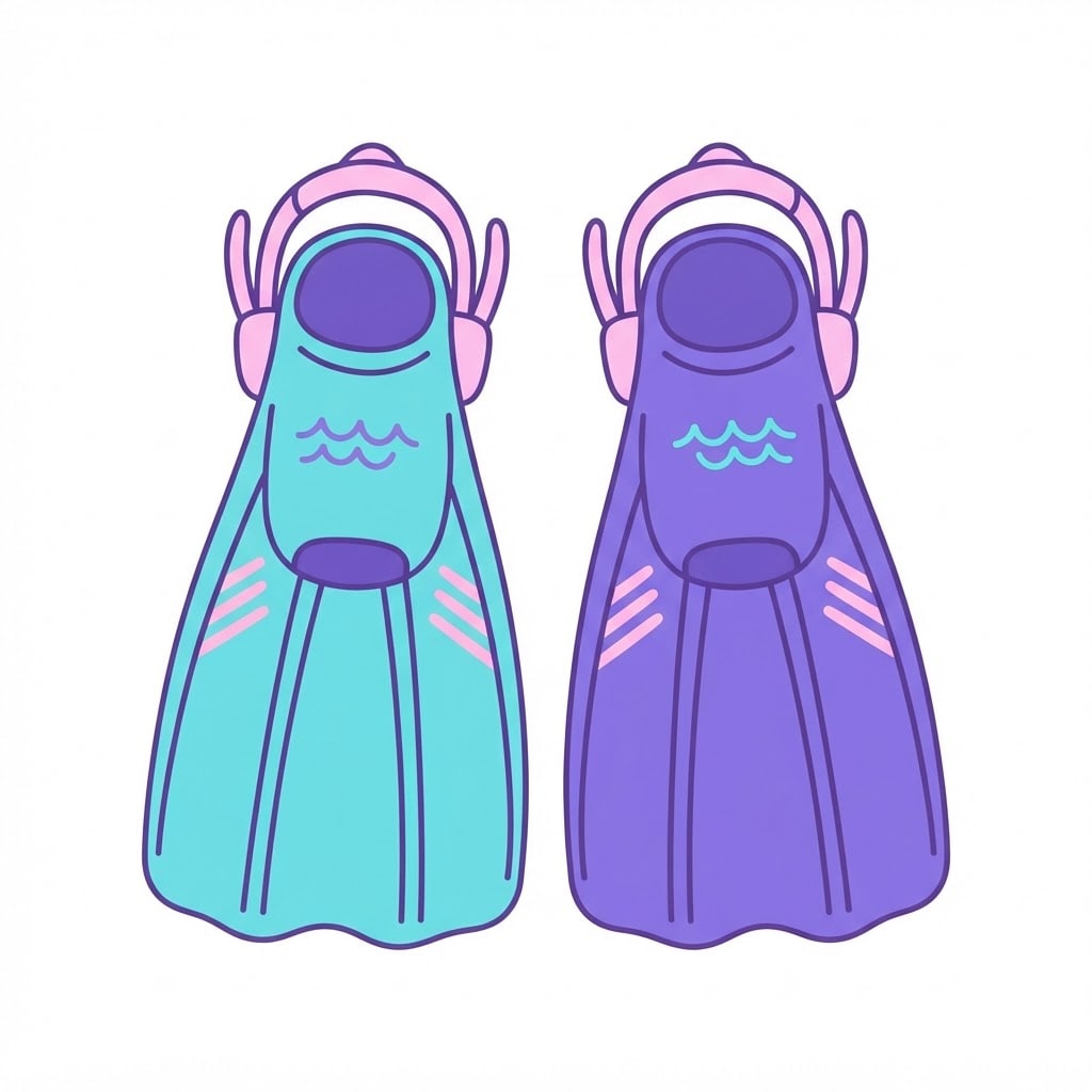 Image: Flat 2D cartoon illustration of a single pair of s