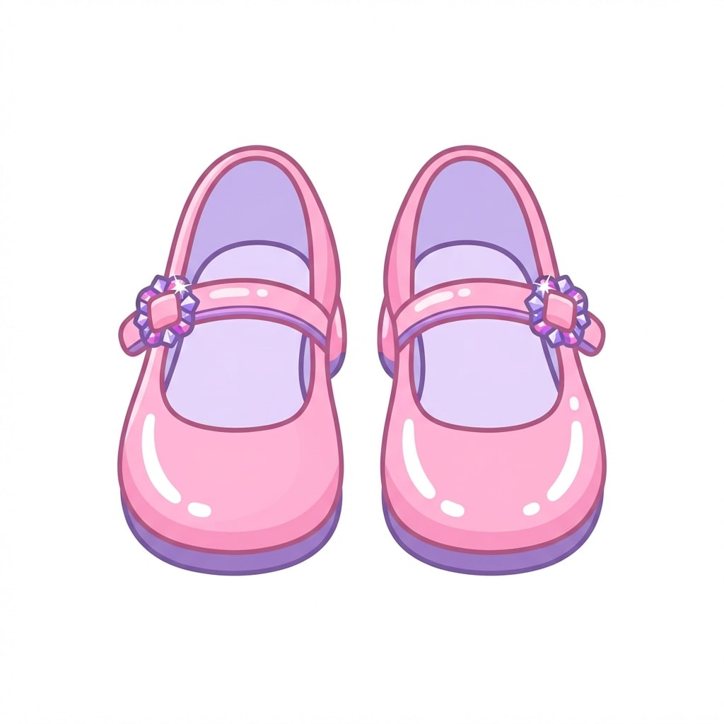 Image: Flat 2D cartoon illustration of a single pair of s