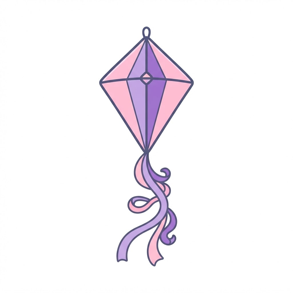 Image: Flat 2D cartoon illustration of a single diamond-s