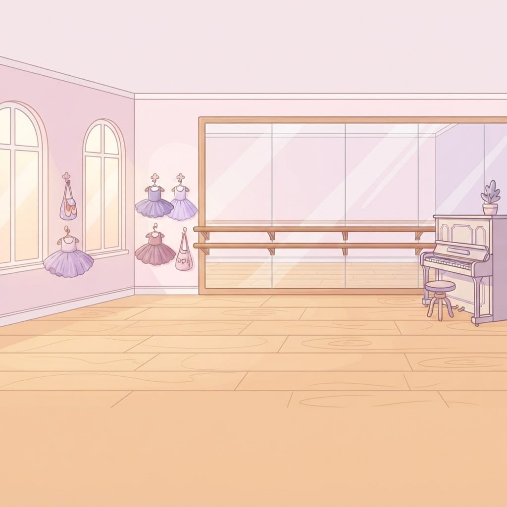 Image: Flat 2D cartoon game background, side view at eye 