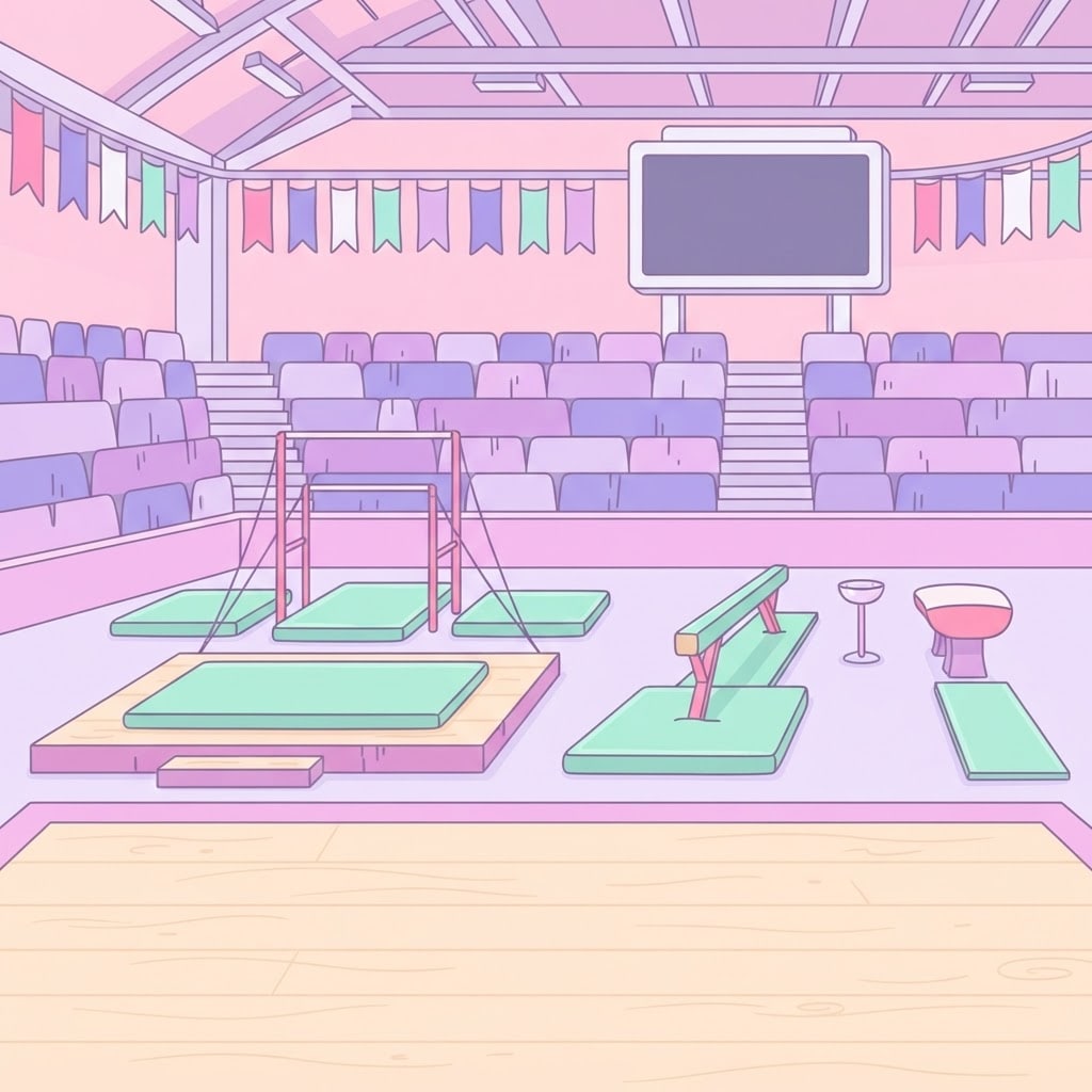 Image: Flat 2D cartoon game background, side view at eye