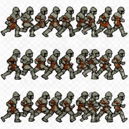 Pixel Warrior Run Cycle