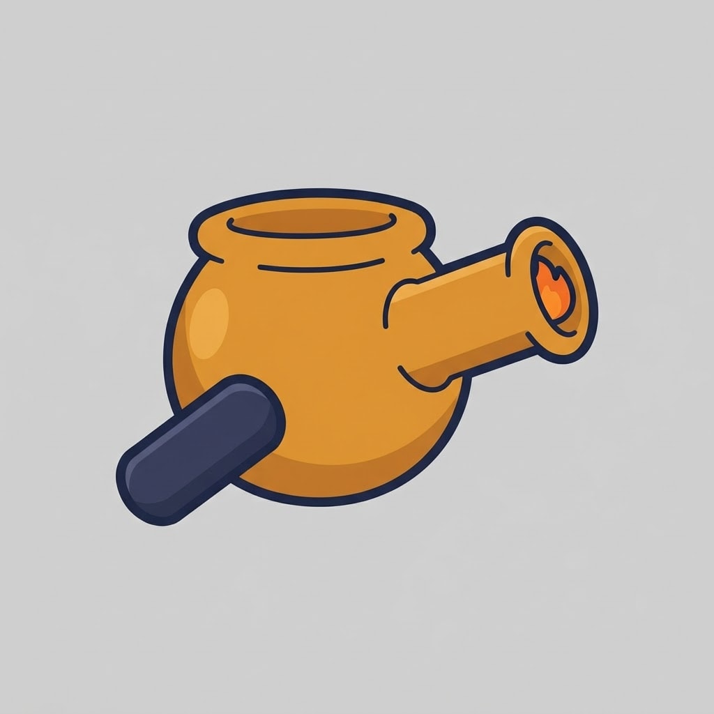 Image: A single game item, alone, on a plain flat light g