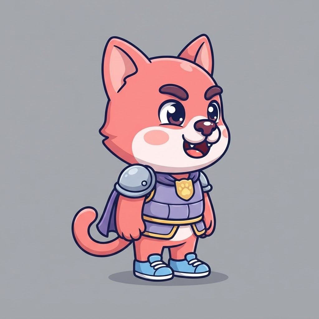 Image: Single 2D platformer mascot character, full body,