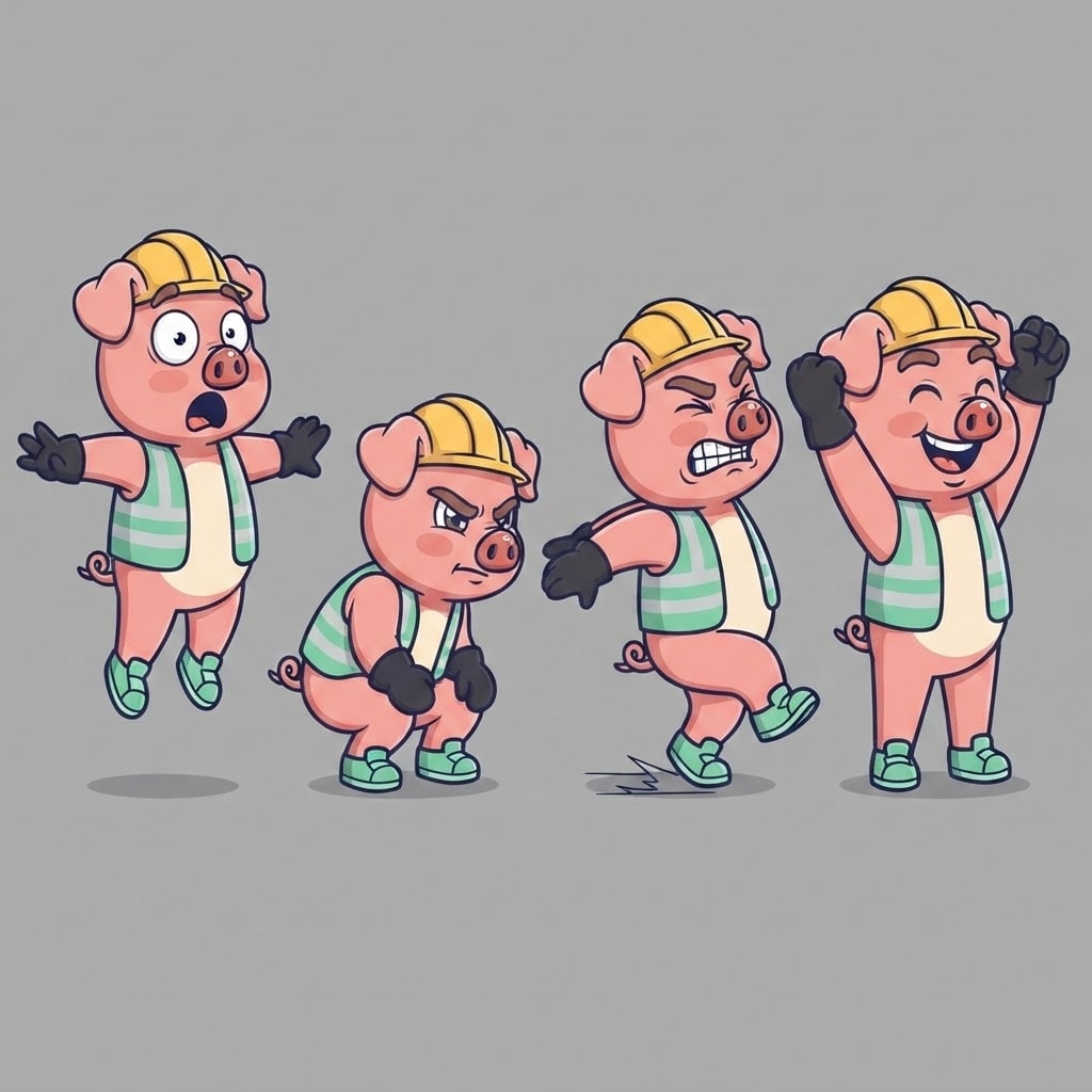 Image: Pose sheet of THIS EXACT character. Draw the same